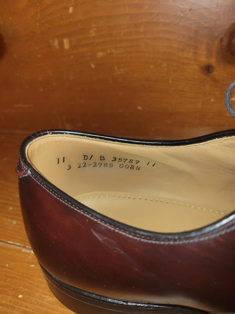 Johnston & Murphy Burgundy Cap-Toe Oxford Dress Shoes